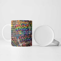 Pride Graffiti Wall Ceramic Mug Speak Your Truth, Embrace Your Color