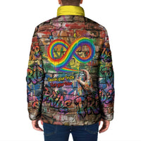 Pride Graffiti Wall Padded Jacket Speak Your Truth, Embrace Your Color