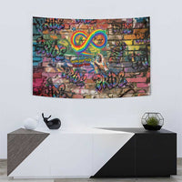 Pride Graffiti Wall Tapestry Speak Your Truth, Embrace Your Color