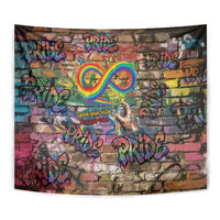 Pride Graffiti Wall Tapestry Speak Your Truth, Embrace Your Color