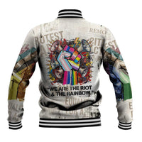 Loud & Proud Baseball Jacket Riot and the Rainbow Protest Art
