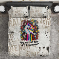 Loud & Proud Bedding Set Riot and the Rainbow Protest Art
