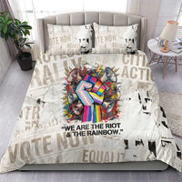 Loud & Proud Bedding Set Riot and the Rainbow Protest Art