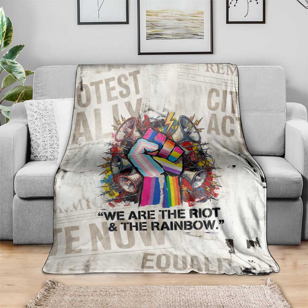 Loud & Proud Blanket Riot and the Rainbow Protest Art