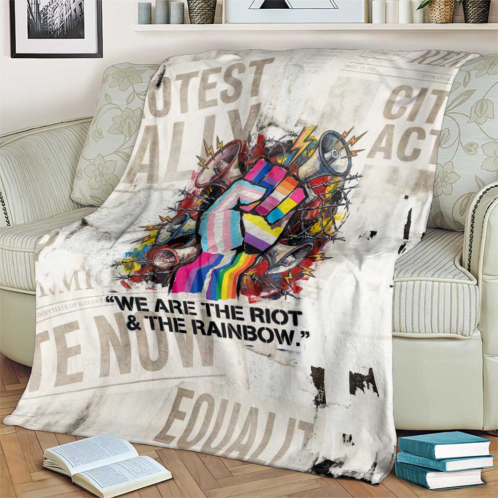 Loud & Proud Blanket Riot and the Rainbow Protest Art