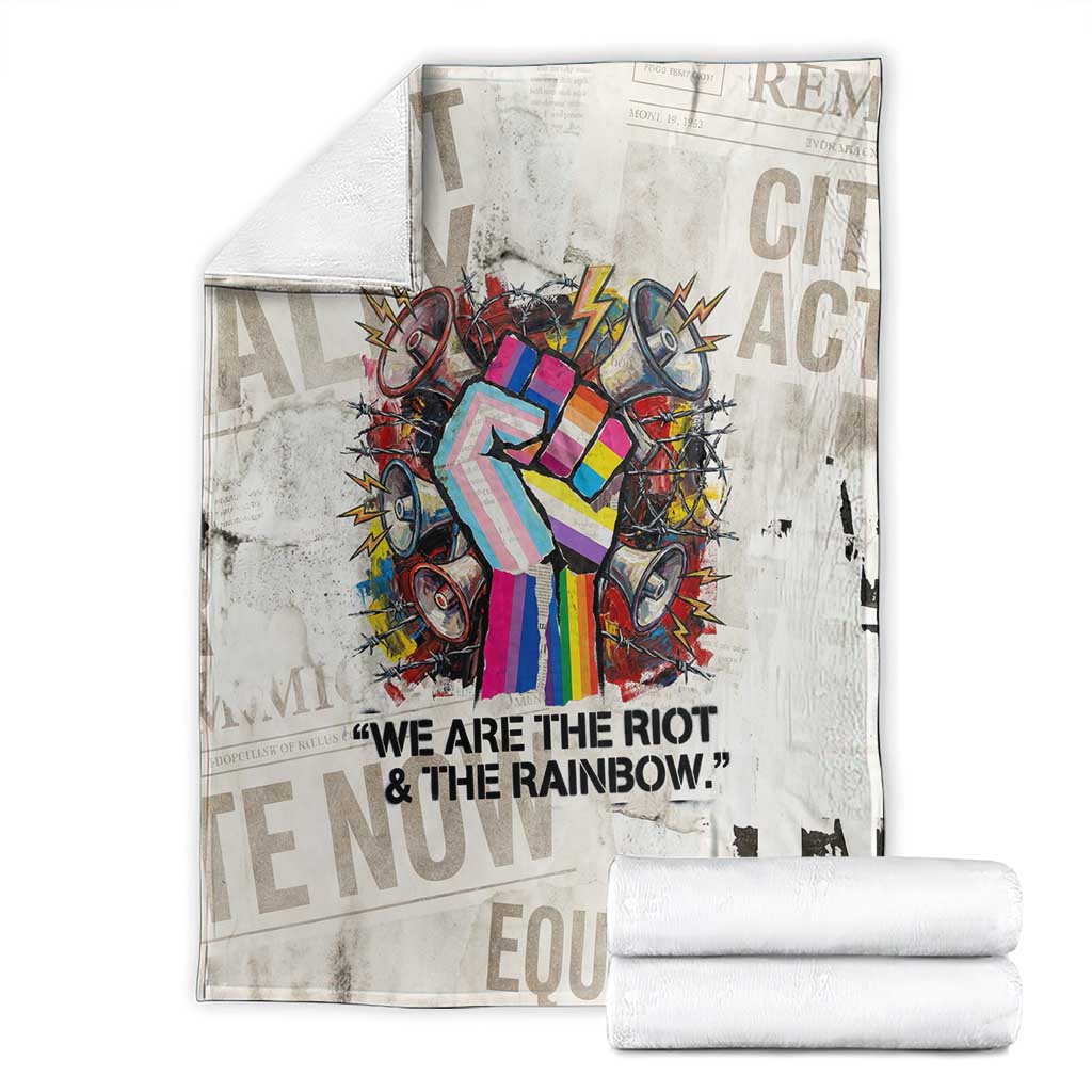 Loud & Proud Blanket Riot and the Rainbow Protest Art