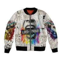 Loud & Proud Bomber Jacket Riot and the Rainbow Protest Art