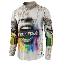 Loud & Proud Button Sweatshirt Riot and the Rainbow Protest Art