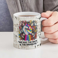 Loud & Proud Ceramic Mug Riot and the Rainbow Protest Art