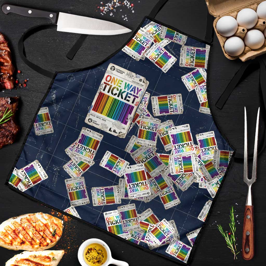 One Way Ticket Apron Your Journey, Your Path, No Wrong Turns