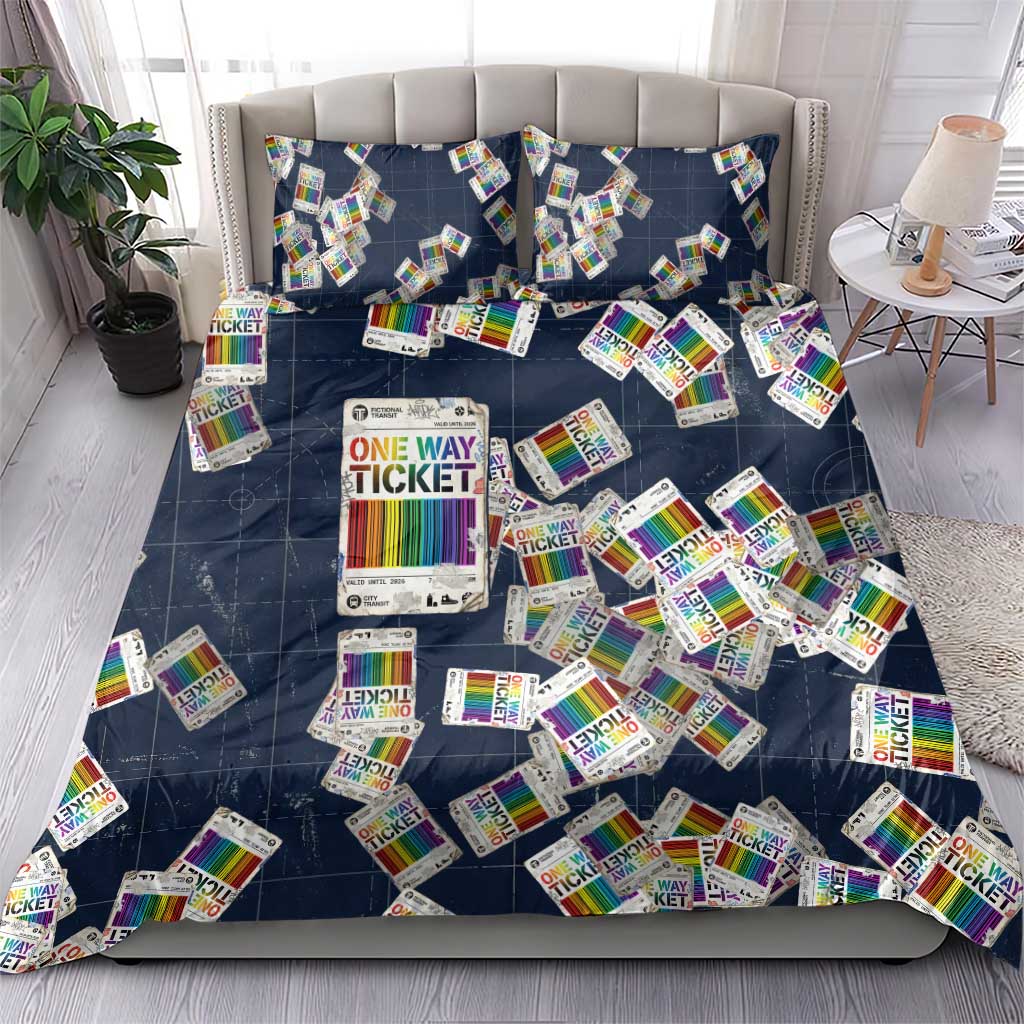 One Way Ticket Bedding Set Your Journey, Your Path, No Wrong Turns