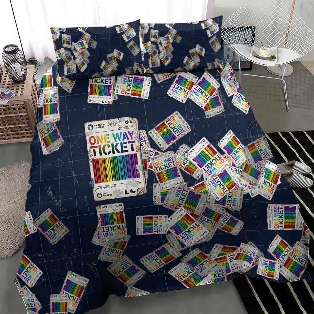 One Way Ticket Bedding Set Your Journey, Your Path, No Wrong Turns