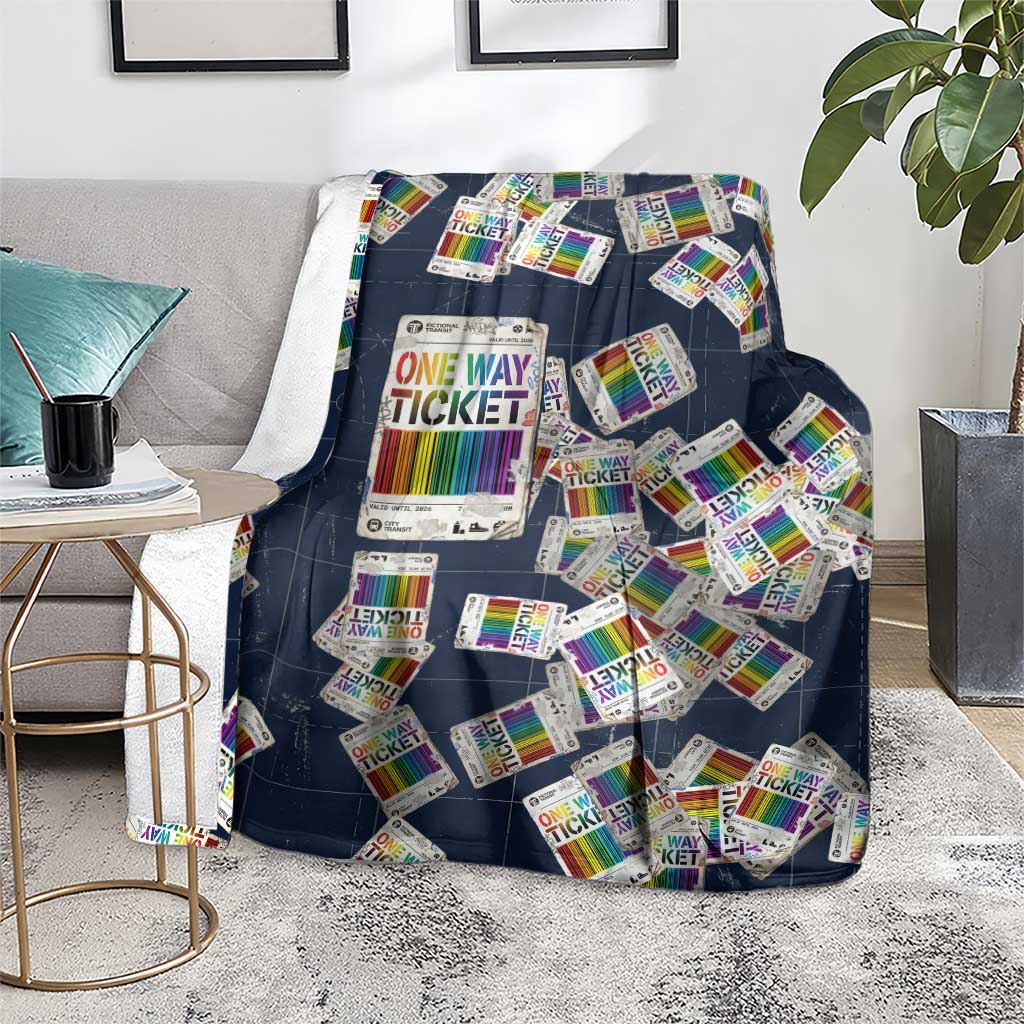 One Way Ticket Blanket Your Journey, Your Path, No Wrong Turns