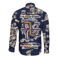 One Way Ticket Long Sleeve Button Shirt Your Journey, Your Path, No Wrong Turns
