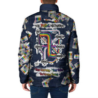 One Way Ticket Padded Jacket Your Journey, Your Path, No Wrong Turns