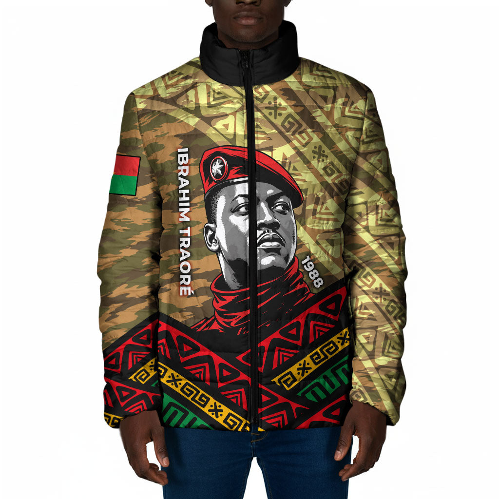 Ibrahim Traore Burkina Faso Padded Jacket West African Revolutionary Art