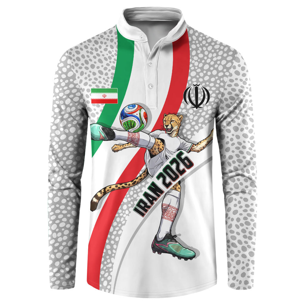 Personalized Iran Football Cheetah Button Sweatshirt Persian Cheetah Graphic With Iranian Flag And Symbol