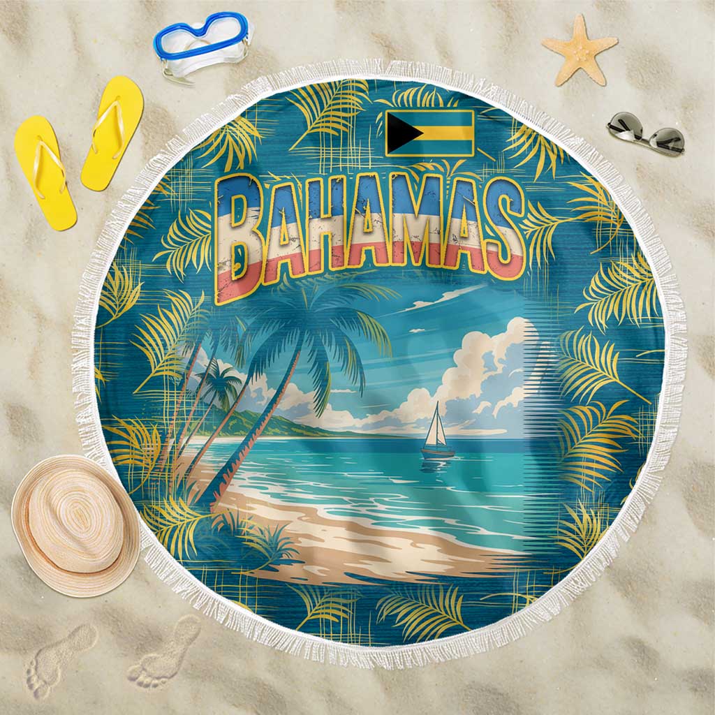 Bahamas Beach Blanket with Tropical Beach Sunset Palm Tree Ocean Spirit