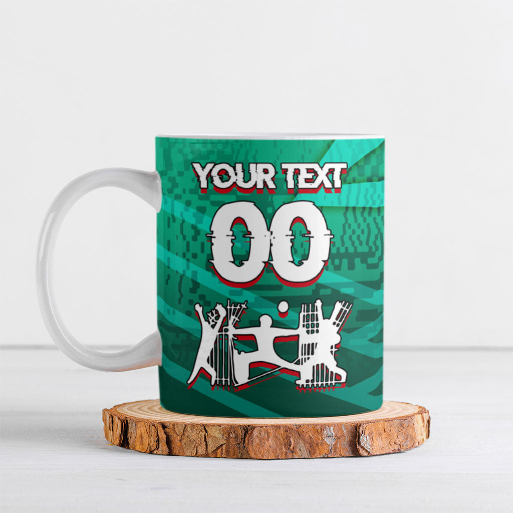 Personalized Iraq Football Champions Ceramic Mug Fierce Eagle Mascot In Keffiyeh