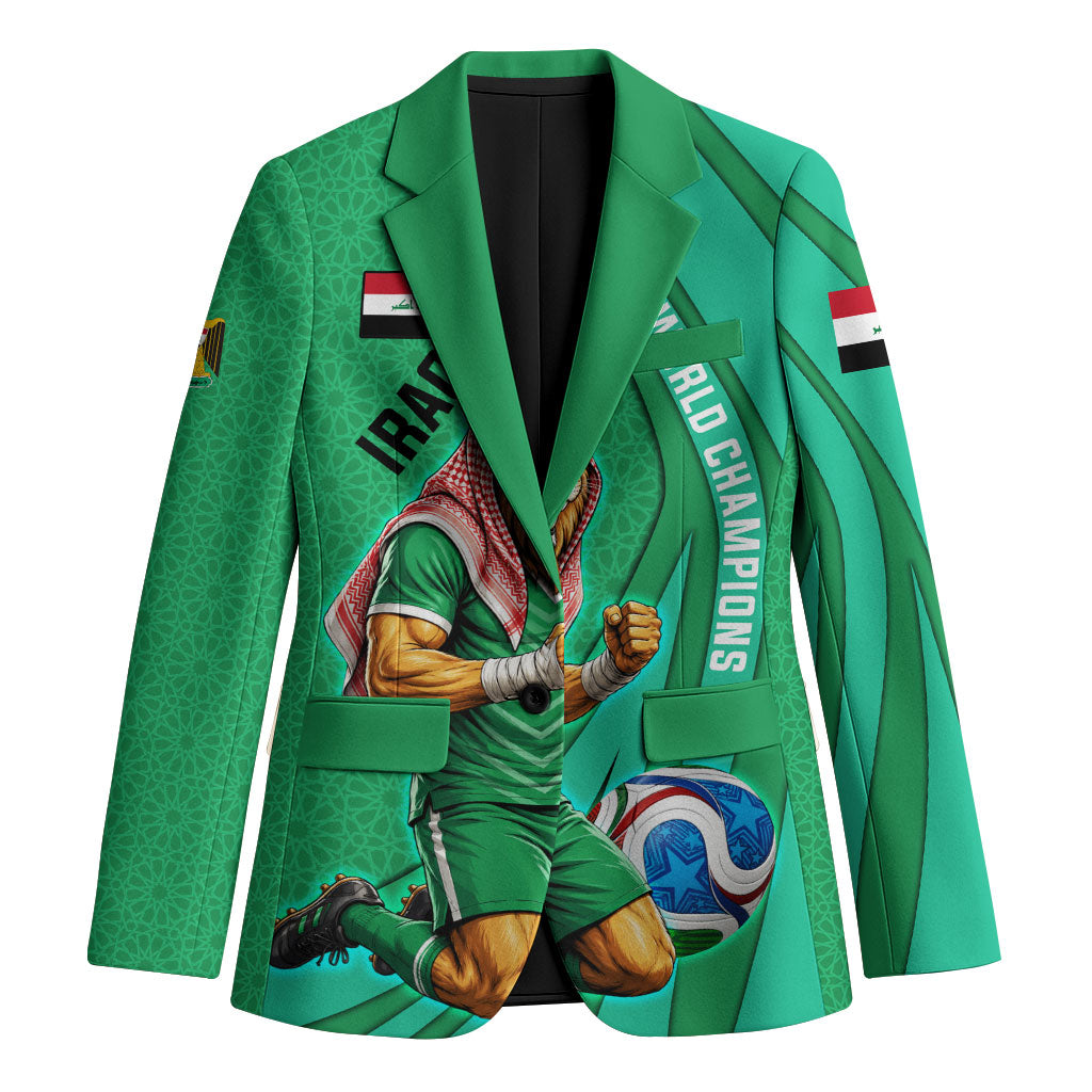 Personalized Iraq World Champions Lion Blazer Funny Lion Mascot Traditional Keffiyeh