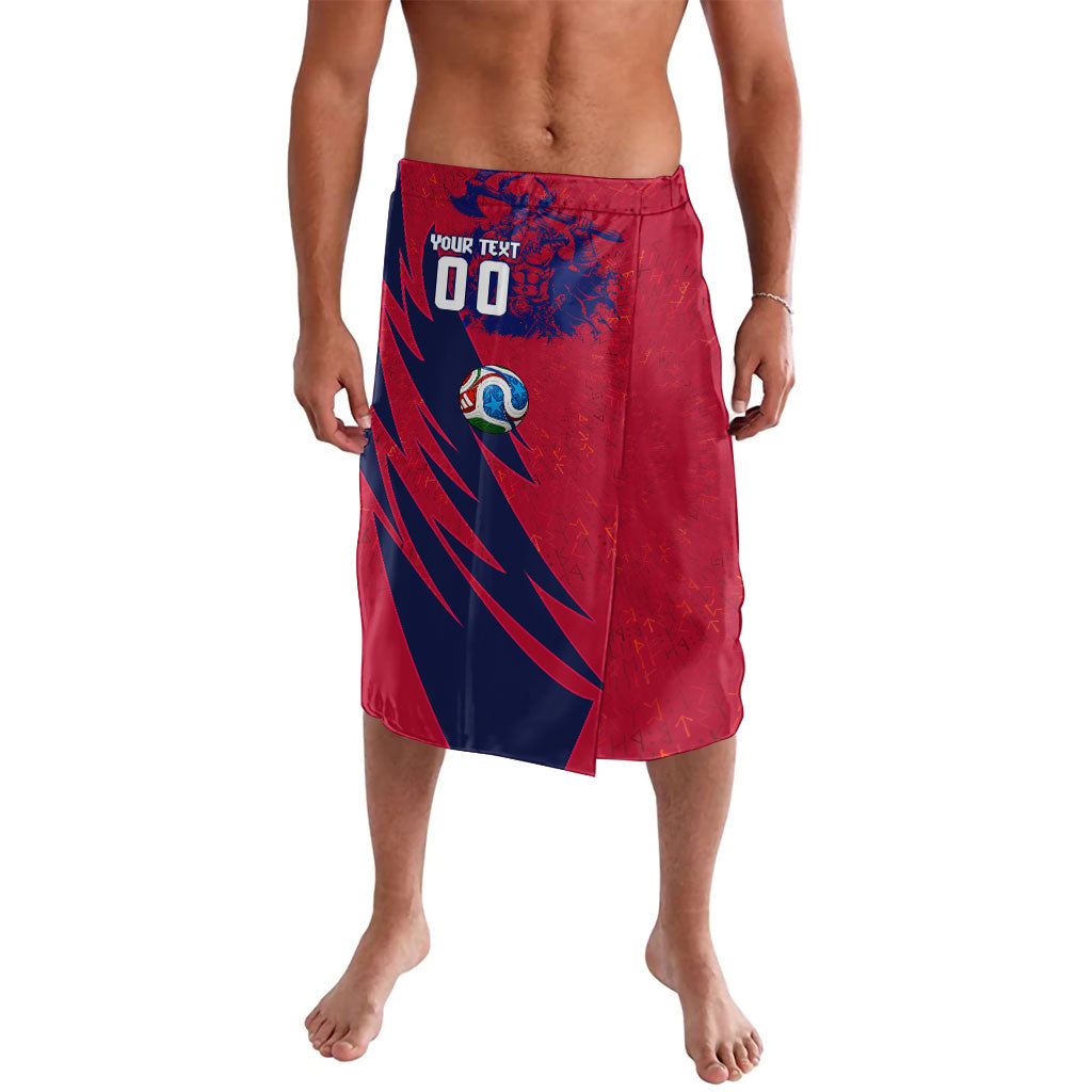 Personalized Norway Soccer Viking Champions Lavalava Football Norse Warrior Map Nordic Cross