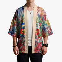 Peru National Emblem Marinera Kimono Watercolor Splash Inca Pattern