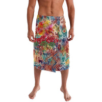 Peru National Emblem Marinera Lavalava Watercolor Splash Inca Pattern