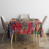 Peru National Emblem Marinera Tablecloth Watercolor Splash Inca Pattern