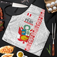 Peru Independence Day Apron Peruvian Flag Coat of Arms Inca Pattern