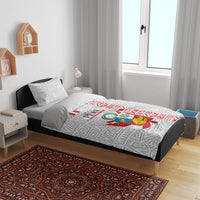 Peru Independence Day Bedding Set Peruvian Flag Coat of Arms Inca Pattern
