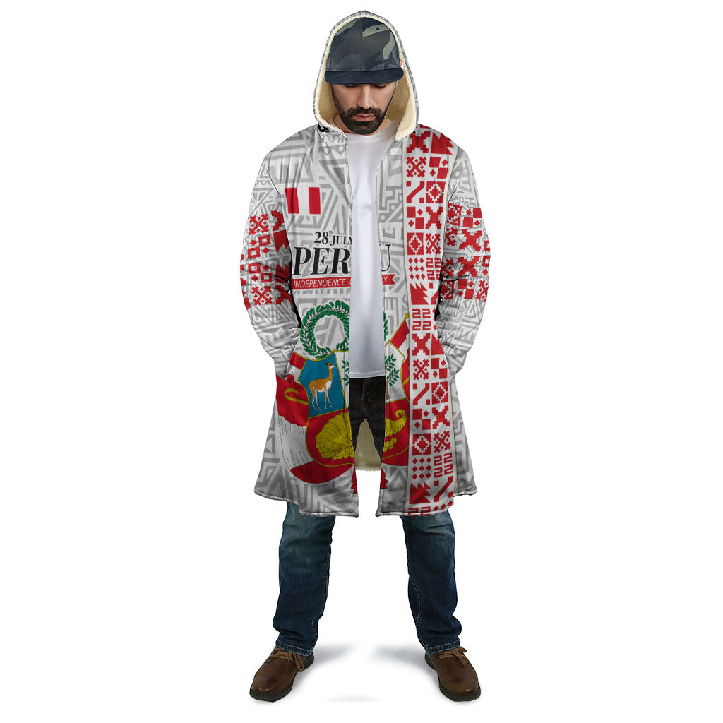 Peru Independence Day Cloak Peruvian Flag Coat of Arms Inca Pattern