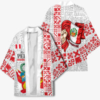 Peru Independence Day Kimono Peruvian Flag Coat of Arms Inca Pattern