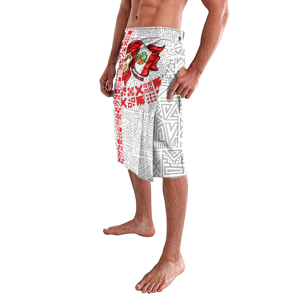 Peru Independence Day Lavalava Peruvian Flag Coat of Arms Inca Pattern
