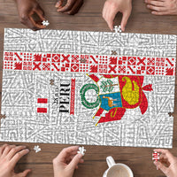 Peru Independence Day Puzzle Peruvian Flag Coat of Arms Inca Pattern