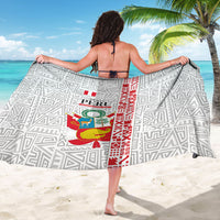 Peru Independence Day Sarong Peruvian Flag Coat of Arms Inca Pattern