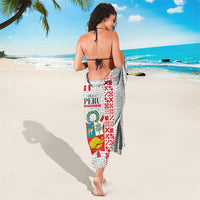 Peru Independence Day Sarong Peruvian Flag Coat of Arms Inca Pattern