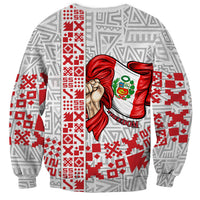 Peru Independence Day Sweatshirt Peruvian Flag Coat of Arms Inca Pattern