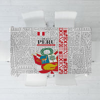 Peru Independence Day Tablecloth Peruvian Flag Coat of Arms Inca Pattern
