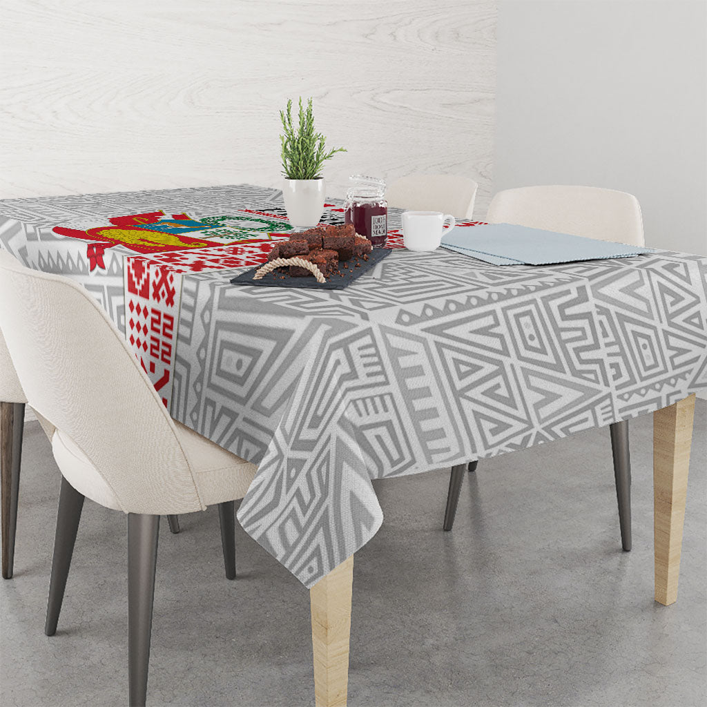 Peru Independence Day Tablecloth Peruvian Flag Coat of Arms Inca Pattern