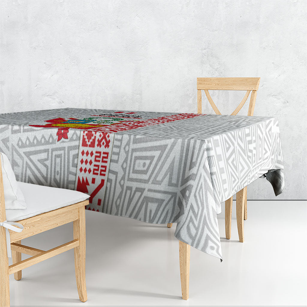 Peru Independence Day Tablecloth Peruvian Flag Coat of Arms Inca Pattern