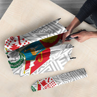 Peru Independence Day Umbrella Peruvian Flag Coat of Arms Inca Pattern