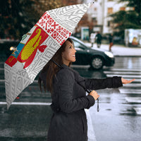 Peru Independence Day Umbrella Peruvian Flag Coat of Arms Inca Pattern