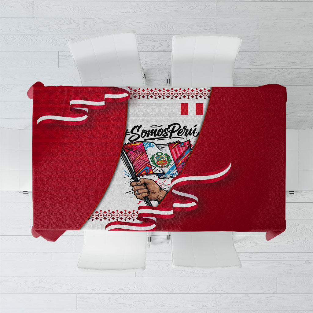 Somos Peru Independence Day Tablecloth Inti Sun God Andean Condor Tribal