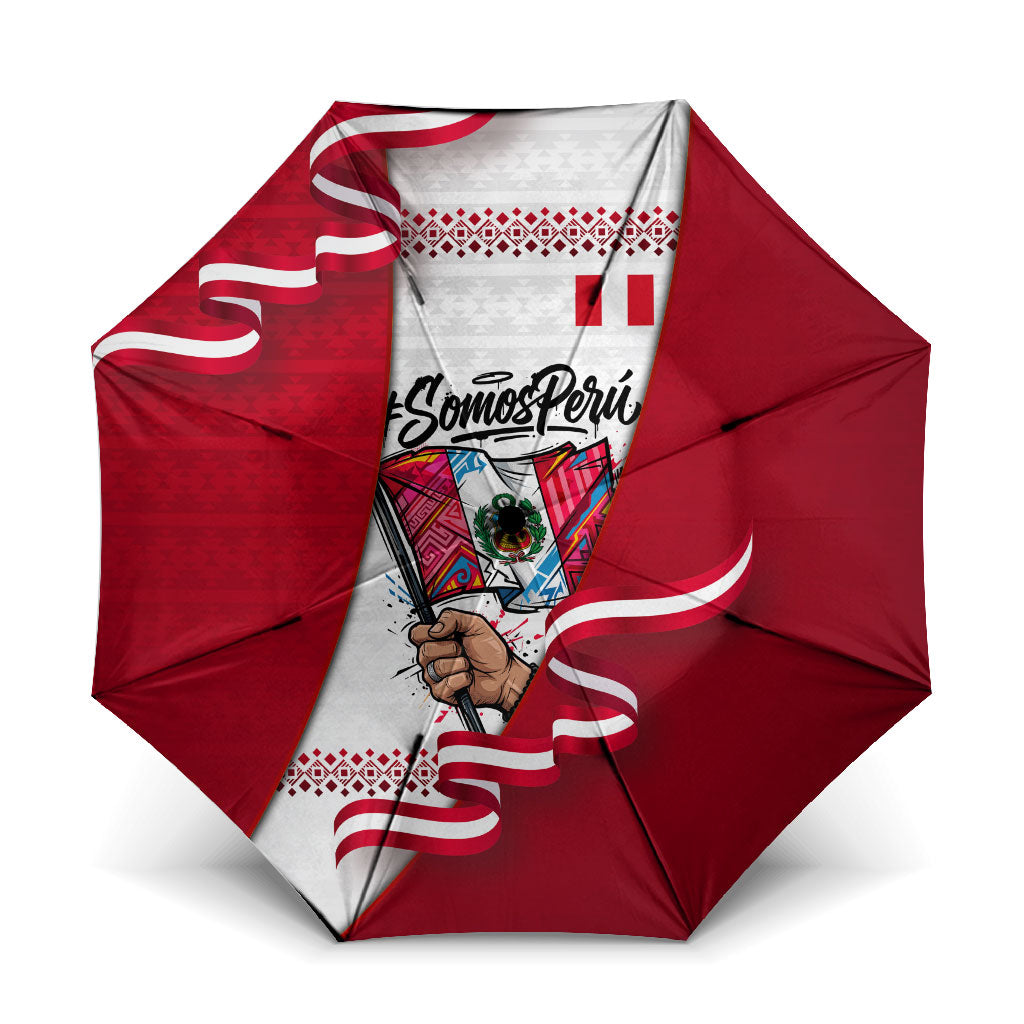 Somos Peru Independence Day Umbrella Inti Sun God Andean Condor Tribal