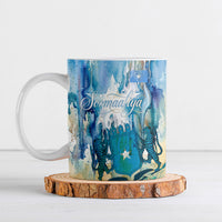 Somalia Liberation Unity Ceramic Mug Soomaaliya Script Peace Dove Watercolor