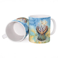 Somalia Liberation Unity Ceramic Mug Soomaaliya Script Peace Dove Watercolor