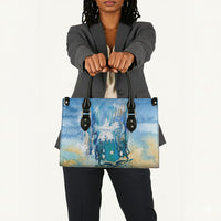 Somalia Liberation Unity Leather Bag Soomaaliya Script Peace Dove Watercolor