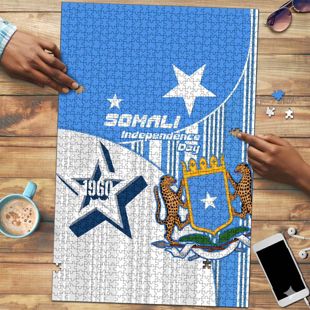 Somalia Independence Day 1960 Puzzle Somali Coat Of Arms Star - Land Of The Brave