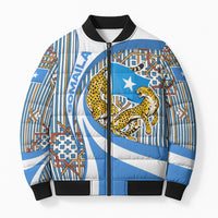 Somalia Freedom Independence Bomber Puffer Jacket Leopard Flag Power Fist