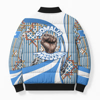 Somalia Freedom Independence Bomber Puffer Jacket Leopard Flag Power Fist